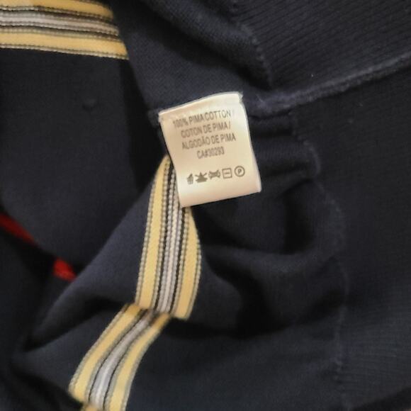 Fairway & Greene Sweater Vest Men's 1/4 Zip Pullover Blue Stripes Large - Picture 7 of 9